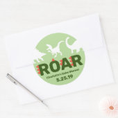 Sticker Baby shower ROAR Dinosaur moderne (Enveloppe)