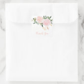Sticker Baby shower rose floral Aquarelle (Sac)