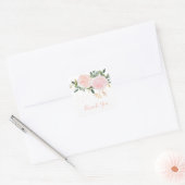 Sticker Baby shower rose floral Aquarelle (Enveloppe)