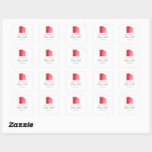 Sticker baby shower Rose Girl Bookplate (Feuille)