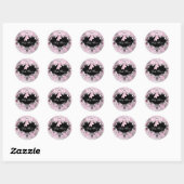 Sticker Baby shower rose noir Damask rose (Feuille)