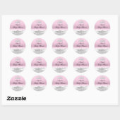 Sticker Baby shower rose Princesse Tiara & Bow (Feuille)