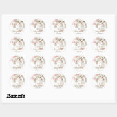 Sticker Baby shower rose Whimsical Birdcages (Feuille)