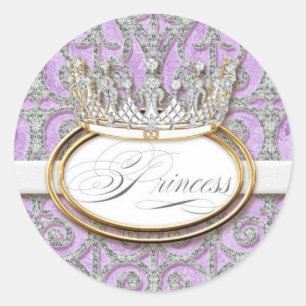 Sticker Baby shower Royal Princess Crown Girl