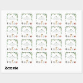 Sticker Baby shower Safari Aquarelle Jungle (Feuille)