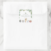 Sticker Baby shower Safari Aquarelle Jungle (Sac)