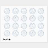 Sticker Baby shower Safari Toile de Jouy (Feuille)