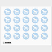 Sticker Baby shower Silhouette Cheval Rocailleur B (Feuille)