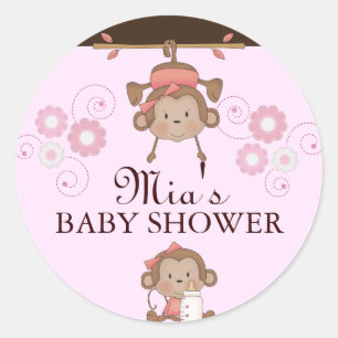 Sticker Baby shower singe rose