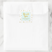 Sticker Baby shower Sky Blue Gold Merci Favoriser (Sac)