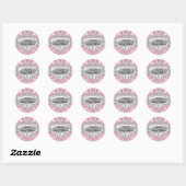 Sticker Baby shower Tiara & Damask rose (Feuille)