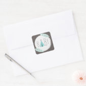Sticker Baby shower Tipi Turquoise (Enveloppe)
