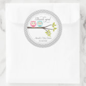 Sticker Baby shower Twin Baby Ows (Sac)