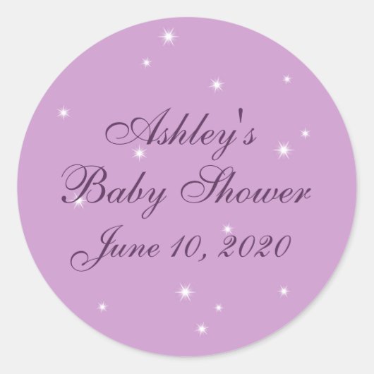 Sticker Baby shower Twinkle Twinkle Little Star (Devant)
