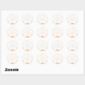 Sticker Baby shower Twins Automne Citrouille blanc (Feuille)
