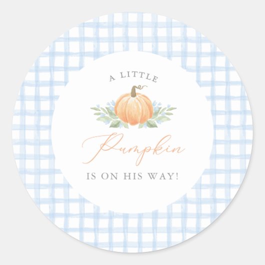 Sticker baby shower | Un Petit Citrouille (Devant)