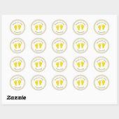 Sticker Baby shower Unisex (Feuille)