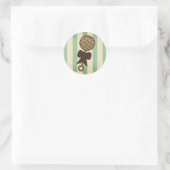 Sticker Baby shower vert - Bateau Vintage (Sac)