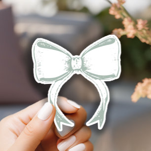 Sticker Baby shower vert vintage intemporel