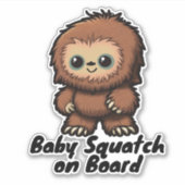 Sticker Baby Squatch à bord, Sasquatch, Bigfoot Decal (Devant)