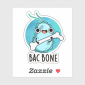 Sticker Bac Bone Funny Bactteria Pun (Feuille)