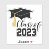 Sticker Bac de graduation avec classe Tassel de 2023 Stick (Feuille)