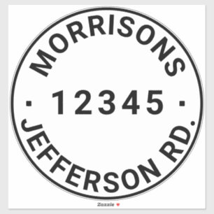 Sticker Bac de recyclage des ordures personnalisées Numéro