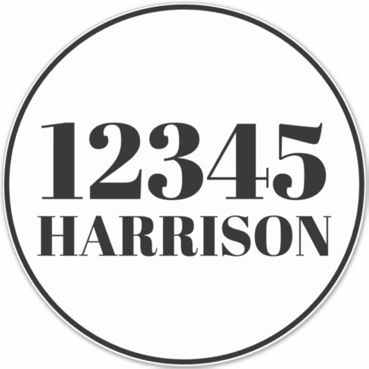 Sticker Bac de recyclage des ordures personnalisées Numéro (Devant)