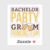 Sticker Bachelor Party Groom Dragon Team Funny Mariage (Feuille)