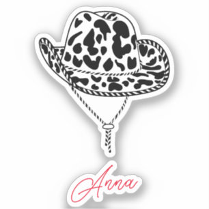 Sticker Bachelorette Casquette de fille personnalisée Nom 