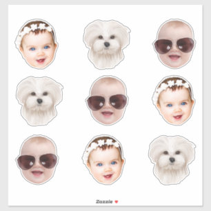 Sticker Bachlerotte mariage à visage personnalisé 30e