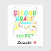 Sticker Back To School Ready For 2nd Grade (Feuille)