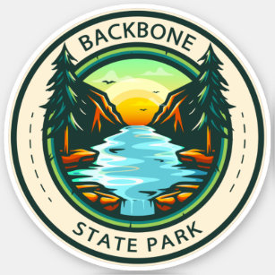 Sticker Backbone State Park Badge Iowa