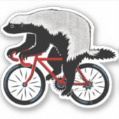 Sticker Badass Honey Badger Biker (Devant)