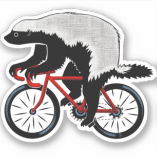 Sticker Badass Honey Badger Biker