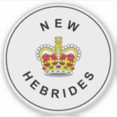 Sticker badge britannique New Hebrides, Vanuatu (1952-1980 (Devant)