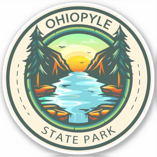 Sticker Badge de l'Ohiopyle State Park Pennsylvania (Devant)