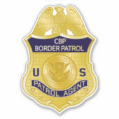 Sticker Badge de patrouille frontalière des États-Unis Imm (Devant)