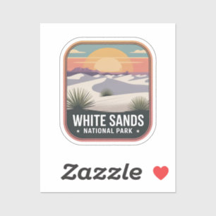Sticker Badge du désert du parc national de White Sands