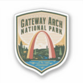 Sticker Badge du parc national Gateway Arch (Devant)
