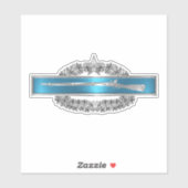 Sticker Badge Infantryman de combat avec l'étoile de comba (Feuille)