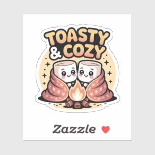 Sticker Badge Mignons Marshmallows Toasty Kawaii