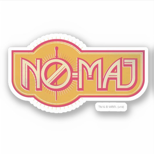 Sticker Badge rouge et jaune NO-MAJ™ (Devant)