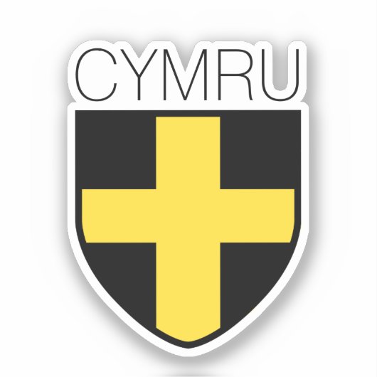 Sticker Badge Saint David (Pays de Galles/ Cymru) (Recto)