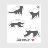 Sticker Badgers de miel (Feuille)