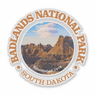 Sticker Badlands NP (rd)2