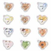 Sticker Badminton animal mou (Devant)