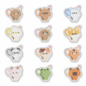 Sticker Badminton animal mou (Devant)