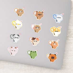 Sticker Badminton animal mou