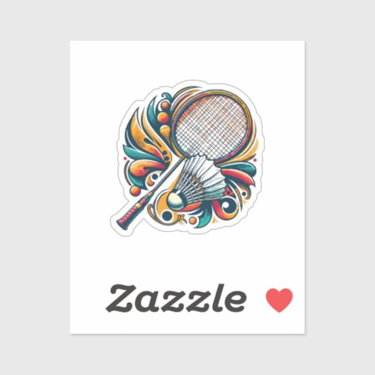 Sticker Badminton Graphic (Feuille)